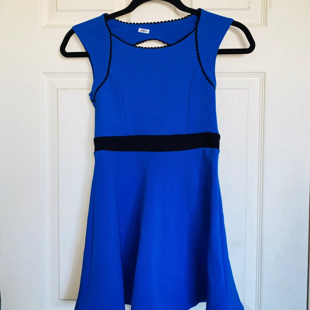 sally miller couture blue and black girls dress